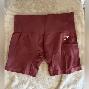 Women's Gymshark Burgundy Athletic Shorts